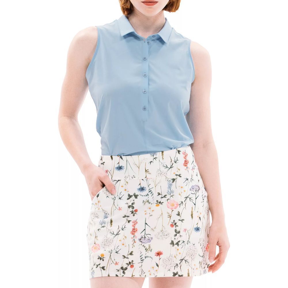 Foray Golf NWT CORE 3.0 Sleeveless UPF 50 Protection Golf Polo Placid Blue‎ Med